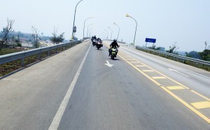 Mekong River crossing on a China motorcycle tour