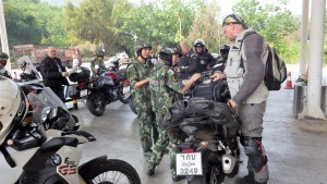 China motorcycle tour checked by the police