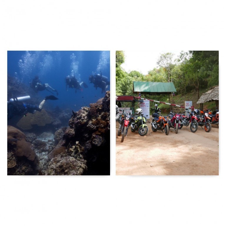Thailand motorcycle tour with diving